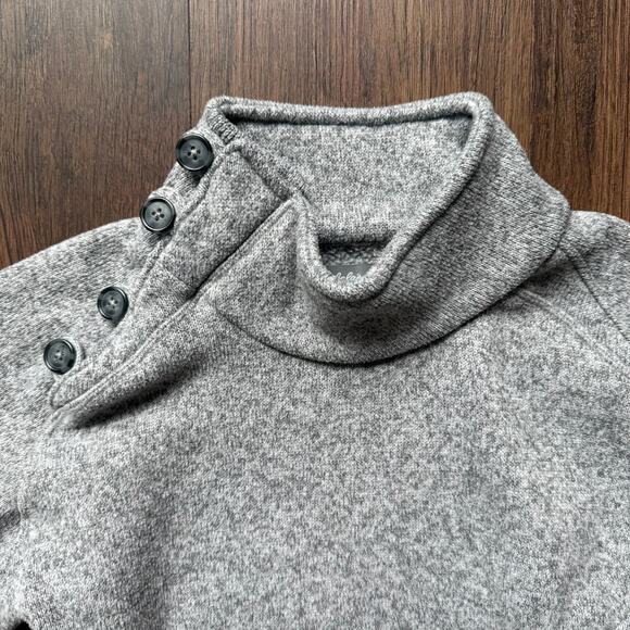 Cabela’s Heathered Gray Button Collar Fleece Pullover Women’s Size M - Picture 3 of 6